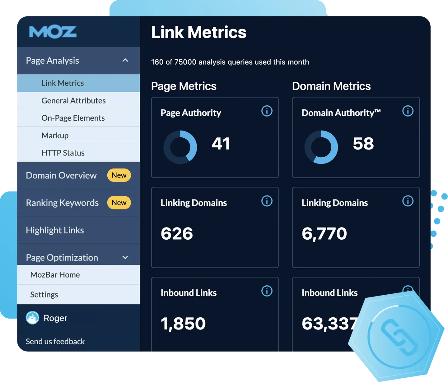 moz da check metrics